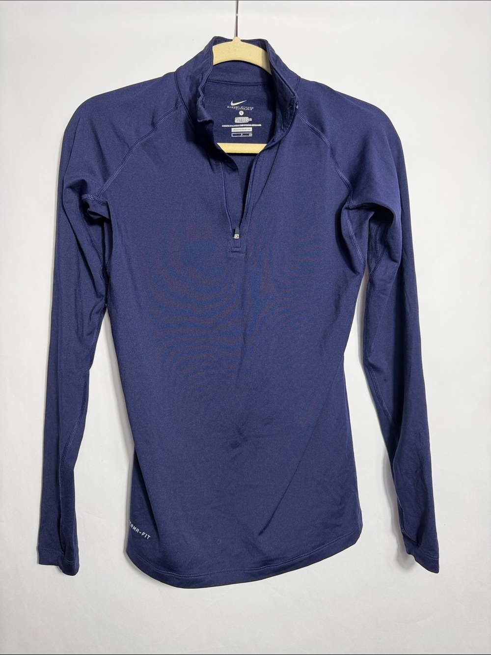 Nike Pro Combat Periwinkle Dri-FIT quarter zip fitted long sleeve Small‎ S